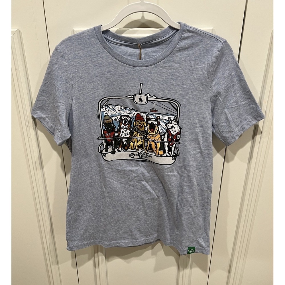 Wild Tribute 4 The Forests T Shirt Jackson Hole Size‎ Medium Dogs Ski Bums Lift